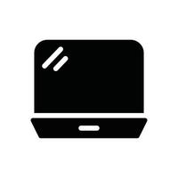 ícone de vetor de laptop eletrônica sólida eps 10 arquivo