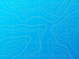 mapa vetorial topográfico de contorno de linha de oceano e mar vetor