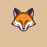 logotipo de cabeça de raposa ícone moderno mínimo estilo de vetor plano