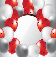 fundo de aniversário com balões vetoriais vetor