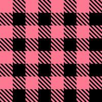 padrão escocês rosa cortado em preto para destruir toalhas de mesa, roupas ou vários padrões de tecido. vetor
