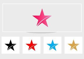 elementos de modelo de design de ícone de logotipo de estrela inicial abstrato. ícone de estrela várias cores vetor