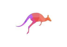 conceito de design de logotipo de natureza canguru, canguru em execução. design de logotipo de vetor canguru.