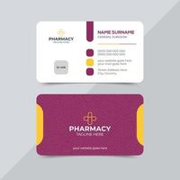 modelo de design de cartão de negócios de serviços de saúde médicos modernos vetor