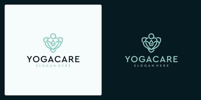 inspiração de design de logotipo de ioga de lótus. design de logotipo de ioga de lótus de meditação vetor