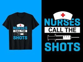 enfermeiras dão as ordens design de camiseta vetor