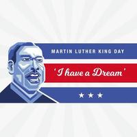 feliz dia de martin luther king cartão de felicitações. ilustração vetorial para banner, pôster e panfleto. vetor