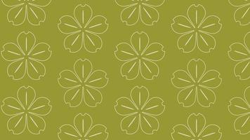 papel de parede de flor minimalista verde vetor