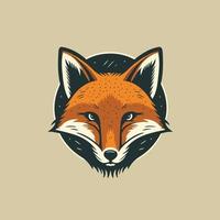 logotipo de cabeça de raposa ícone moderno mínimo estilo de vetor plano