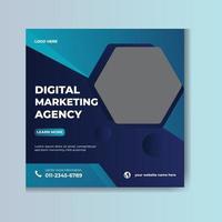 vetor agência de marketing digital mídia social e post do instagram e modelo de banner da web