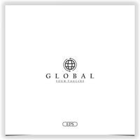 vetor de modelo elegante premium de logotipo globo eps 10