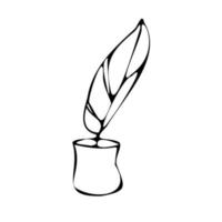 vela retrô em um estilo candlestick.doodle. ícone do logotipo. vetor