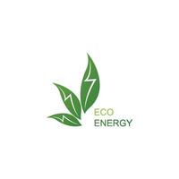 vetor de modelo de logotipo de energia ecológica