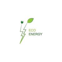vetor de modelo de logotipo de energia ecológica