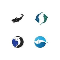 modelo de vetor de logotipo de tubarão