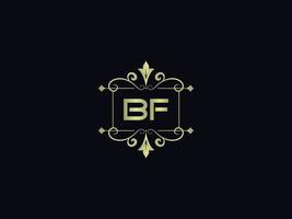ícone do logotipo da letra bf, vetor inicial da carta do logotipo de luxo bf