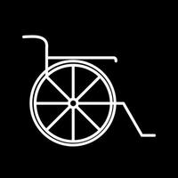 lindo ícone de linha de vetor de cadeira de rodas