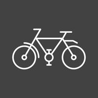 lindo ícone de vetor de linha de bicicleta