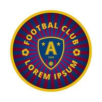 emblema do clube de futebol em um círculo. tamplate. cores do clube vetor