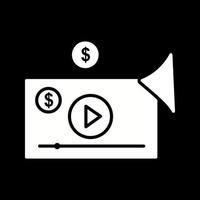 ícone de vetor de marketing de vídeo
