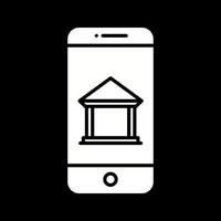 ícone de vetor de banco móvel