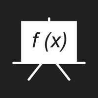 belo ícone de glifo vetorial de fórmula vetor