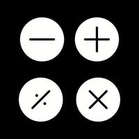 belo ícone de vetor de glifos de símbolos matemáticos