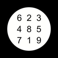 lindo ícone de vetor de glifos de teoria dos números
