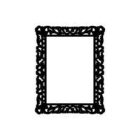 moldura clássica elegante retangular. silhueta negra. ilustração vetorial vetor