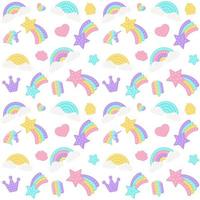 fundo de brinquedo popping com brinquedos de fidget de silicone na moda. brinquedo bolha viciante em cores pastel. fundo com arco-íris, estrela. ilustração vetorial no fundo branco. vetor