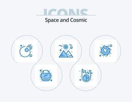 design de ícones do pacote de ícones do espaço azul 5. . . meteoro. planeta. astronomia vetor
