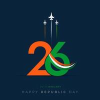 26 de janeiro, dia da república da índia, 74ª celebração, post de mídia social