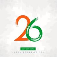 26 de janeiro, dia da república da índia, 74ª celebração, post de mídia social vetor