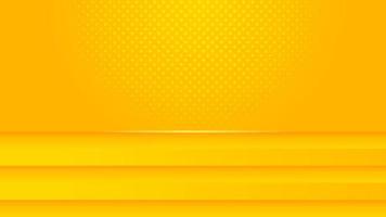 fundo amarelo minimalista abstrato com vetor de formas dinâmicas em relevo 3d, design de banner com espaço vazio para colocar texto ou objeto