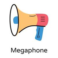 conceitos modernos de megafone vetor