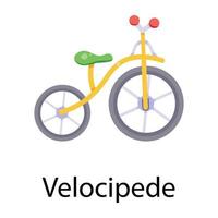 conceitos de velocípede da moda vetor