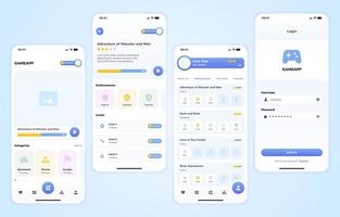 design de aplicativo de jogos para celular vetor