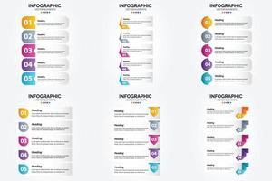 este conjunto de infográficos vetoriais é perfeito para anunciar em um folheto. folheto. ou revista. vetor