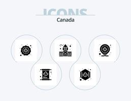 Canadá glifo ícone pack 5 design de ícone. folha. governo. Canadá. Centro. quadra vetor