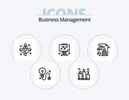 ícone da linha de gerenciamento de negócios pack 5 design de ícone. . gráfico. alvo. o negócio. financeiro vetor