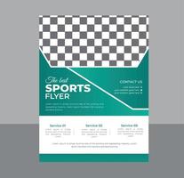 esportes, panfleto de competição de jogos, modelo de pôster vetor