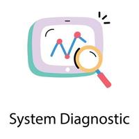 diagnóstico do sistema moderno vetor