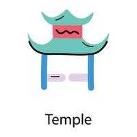 conceitos modernos de templos vetor