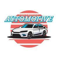 design de logotipo de vetor de super carro esportivo