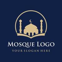 modelo de logotipo de mesquita de luxo exclusivo, moderno e criativo com monogram.logo para empresa islâmica, ramadã. vetor