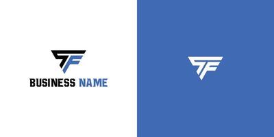 modelo de vetor de design de logotipo de carta tf tf