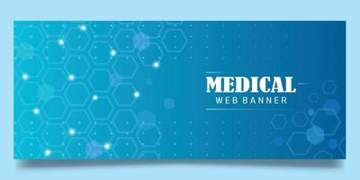 modelo de banner da web para médicos vetor