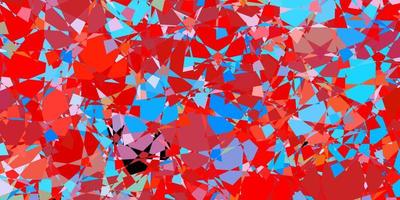 padrão de vetor azul e vermelho escuro com formas poligonais.