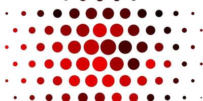 textura vector vermelho claro com círculos.