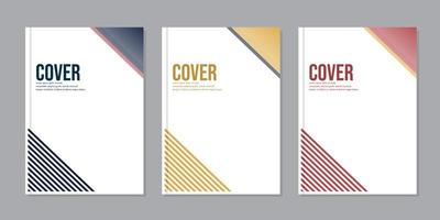 modelo de capa de livro para relatório anual, revista, livreto, proposta, portfólio, brochura, cartaz. design branco simples e moderno vetor